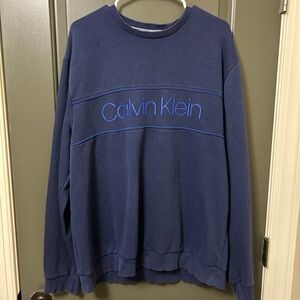 Calvin Klein Men's Blue Crewneck Sweater